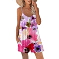 thumbnail image 2 of Birdeem Womens Casual Jumpsuits Summer Sleeveless Printed Loose Jumpsuit Wide Leg Short Pant Rompers, 2 of 4