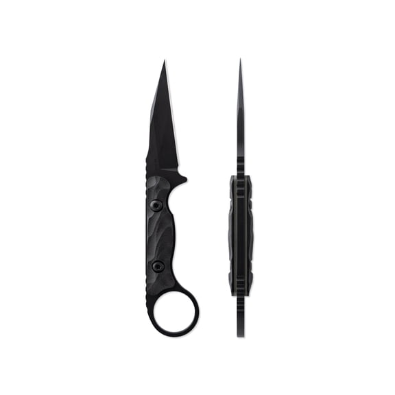 Toor Knives Jank Shank W Fixed Blade Knife, 3 in, CPM M4 Steel, Wharncliffe Blade, G10 Handle, SoCom Black, Black Hydro Static