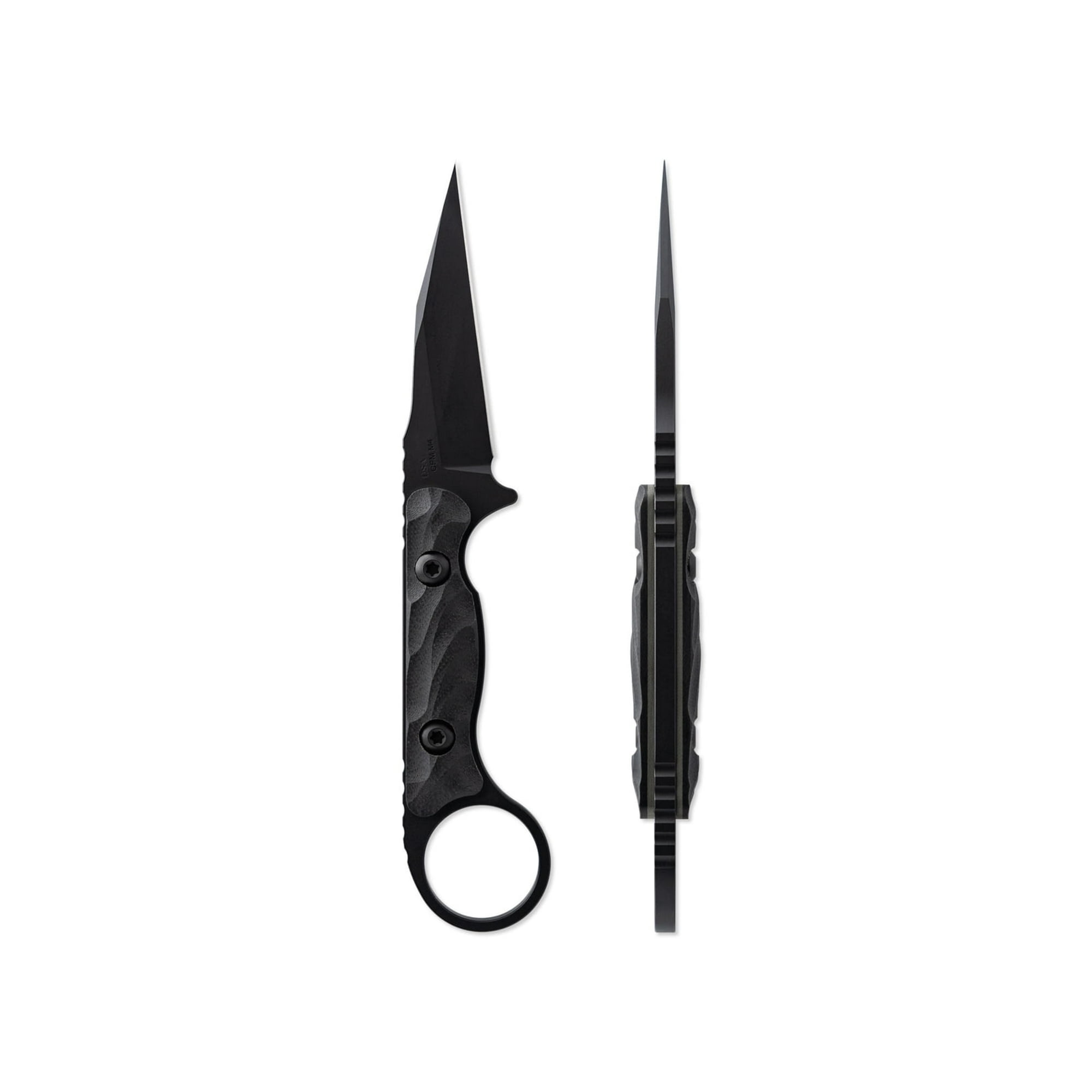Toor Knives Jank Shank W Fixed Blade Knife 3 in CPM M4 Steel Wharncliffe Blade G10 Handle SoCom Black Black Hydro Static