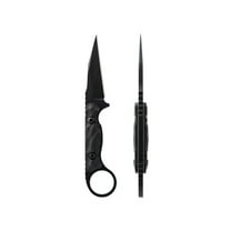 Toor Knives Jank Shank W Fixed Blade Knife, 3in, CPM M4 Steel, G10 Handle, SoCom Black, Black Hydro Static