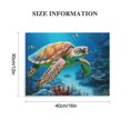thumbnail image 3 of Acheng Bathroom Decor Sea Turtle Pictures Painting Wall Art Beach Decor Canvas Prints Nautical Bathroom Wall Decor Canvas Wall Art Coastal Decor Ocean Decor Small Framed 16x12in, 3 of 6