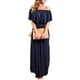 thumbnail image 2 of Vestido largo con volantes y escote bardot con volantes y estampado botánico para mujer WD.WDQZL Ropa, 2 of 5