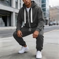 thumbnail image 5 of LEKWK Tracksuit Men 2 Piece Sweatsuits Zip Up Hoodie Sweatshirt and Jogger Sweatpants with Pockets Fall Winter Athletic Gym Running Activewear, 5 of 8