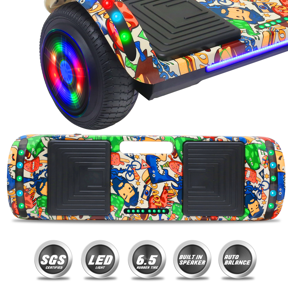 Photo 1 of New Design Flat Hoverboard Electric Self Balancing Scooter with Bluetooth Speaker Carry Handle Safety Certified (CHROME BLUE)