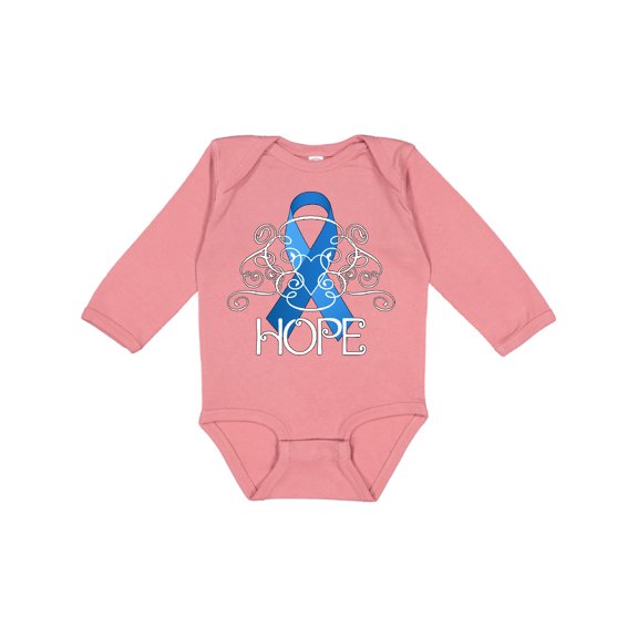 Inktastic Hope-Colon Cancer Awareness Boys or Girls Long Sleeve Baby Bodysuit