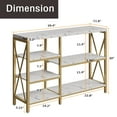 thumbnail image 2 of Furpezoo Console Table with Storage, 40"L Modern Faux Marble Entryway Sofa Table with Storage for Living Room, Hallway, 2 of 8