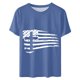 thumbnail image 3 of Camisetas de Manga Corta para las Mujeres, Blusa de Manga Corta de la Moda Del Día de la Independencia Hecha de Poliéster Cómodo para la Primavera Verano, Blusas de Manga Corta para las Mujeres, 3 of 7