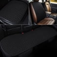 thumbnail image 1 of Juego de cojines de asiento de lino para coche | Almohadilla fría ventilada y transpirable de lino | Cubierta de respaldo trasero universal de tres piezas | Verano Todo Temporada Antideslizante, 1 of 6