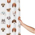 thumbnail image 3 of Shower Curtain, Cute Dog Puppy Glasses Waterproof Fabric Plastic Shower Curtain, Drying Fast Bathroom Curtain with 9 Buttonholes, Ruffle Shower Curtain 60x72in, 3 of 8