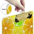 thumbnail image 4 of FMSHPON Citrus Slices Lemon Orange Clipboard Hardboard Wood Nursing Clip Board and Pull for Standard A4 Letter 13x9 inches, 4 of 7