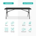thumbnail image 4 of Best Choice Products 6ft Plastic Folding Table, Indoor Outdoor Heavy Duty Portable w/ Handle, Lock - Black, 4 of 8