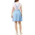 thumbnail image 3 of INSPIRE CHIC Women's Suspender Skirt Detachable Strap A-Line Lantern Skirt XS Blue, 3 of 6