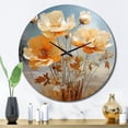 thumbnail image 3 of Designart "Peach Buttercups love expression II" Floral Oversized Wall Clock, 3 of 5