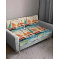 thumbnail image 3 of Nautical Boat Couch Cushion Covers Stretch, Washable Sofa Seat Covers Individual Seat Cushion Sofa Slipcovers Coastal Sailing Ship Ocean Painted Sea Couch Cover Furniture Protector S-1PCS, 3 of 7