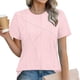 thumbnail image 2 of Tops de manga larga,Camisa informal de manga corta holgada para mujer, cuello redondo, tejido de poliéster, ideal para uso diario en primavera y verano, sopatenor, 2 of 9