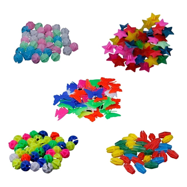 Greeniant 170 piezas de radios decorativos, tamaño compacto exquisito para niños, formas múltiples, Clip de cuentas ligero multicolor, Ciclismo