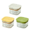 thumbnail image 4 of Stackable 4 Compartment Food Box, Ventilated Kitchen Containers with Removable Lids for Produce Leftovers Space Saving Design, 4 of 9
