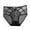 Navy Blue, variant on Women's Sexy Black Lace High Waist Panties - Plus Size Briefs - Polyester/Spandex - Full Coverage - M-XL