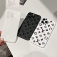 thumbnail image 2 of Funda Blanca Negra Para Teléfono iPhone 14ProMax 11 12 13 Pro Max 7 8 Plus X XR XS Protectora Completa Carta De Lujo V Nuevo Patrón Gao Jiahui unisex, 2 of 2