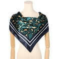 thumbnail image 2 of INSPIRE CHIC Women Leopard Print Square Scarf 35" Large Satin Silky Head Wrap Neck Scarves Bandanas Cyan Blue 90x90cm/35.4x35.4inchs, 2 of 6