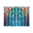 thumbnail image 1 of BSDHOME Peacock Feather Window Curtain Kitchen Curtain 26x39 inches (Two Pieces), 1 of 3