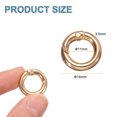 thumbnail image 2 of Uxcell 8pcs Spring O Ring Clip, Metal Spring Clasp Key Ring, 18mm Snap Buckle Accessories for DIY Crafts, Gold, 2 of 7