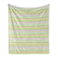 thumbnail image 1 of Yellow and Green Soft Flannel Fleece Throw Blanket, Colorful Chevron or Zigzags, Cozy Plush for Indoor and Outdoor Use, 50" x 60", Multicolor, by Ambesonne, 1 of 5