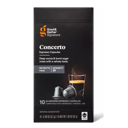 Signature Ristretto Concerto Pods Espresso Roast Coffee - 10ct