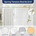 thumbnail image 5 of Shower Curtain Rod 30 to 64 Inches, Stainless Steel Adjustable Spring Tension Rods No Drill for Bathroom, Closet, Window, Room Divider, Never Rust, Non Slip, Gold, 5 of 7