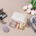 thumbnail image 5 of Uxcell Mini Makeup Bags, PU Waterproof Travel Toiletry Storage Bag Portable Make Up Pouch, Cute Preppy Cosmetic Bag with Zipper (Gold), 5 of 7
