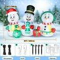 thumbnail image 3 of 6 FT Long Christmas Inflatable Decoration Snowman with Gifts Coloured Ribbon, 3 Pack Small Snowman with Built-in LEDs Lights Christmas Blow Up Yard Xmas Party Outdoor Garden Lawn Winter Decor C108, 3 of 3