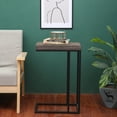 thumbnail image 4 of Proman Products Breeze Casual C Shaped End Table Small Side Table with Steel Base, 4 of 7