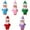 as shown, variant on PanDaDa Colorful Plush Elf Christmas Decoration Dolls PVC & Felt, Blue, 5 Pack