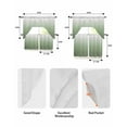 thumbnail image 6 of Sage Green Ombre Kitchen Curtain and Valance Set 3 Pieces, Rod Pocket Short Tier Curtains 36 Inch Length, Modern Sage Green Abstract Art Swag Topper Small Window Treatment for Cafe Bathroom Bedroom, 6 of 6