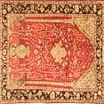 thumbnail image 1 of Ahgly Company Indoor Square Medallion Orange Traditional Area Rugs, 4' Square, 1 of 1