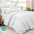 thumbnail image 5 of Bare Home Washed Duvet Cover Set - Ultra-Soft - Premium 1800 Collection - 2 Piece - Twin/Twin XL, White, 5 of 9