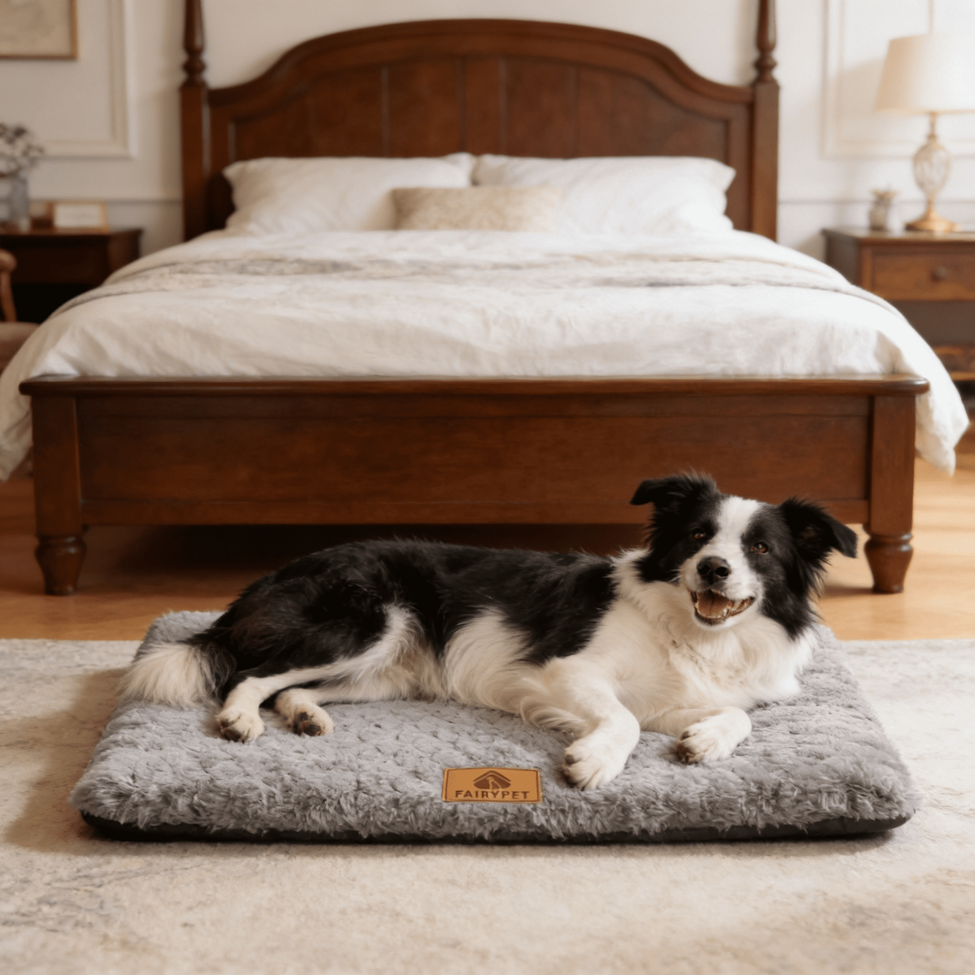 Washable Dog Bed with Egg Crate Foam, Plush Kennel Pad & Dog Crate Mat, Non-Slip Orthopedic Sleeping Mat for Large & Giant Dogs, Removable Cover, Gray, XL (41.3"x25.6"x2")