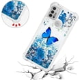 thumbnail image 5 of Phone Case for Moto G30,Case for Moto G10,Case for Moto G20,Crystal Bling Quicksand Effect TPU Bumper Four Corners Protection Case for Moto G30/G10/G20,YBDT Blue Butterfly, 5 of 7