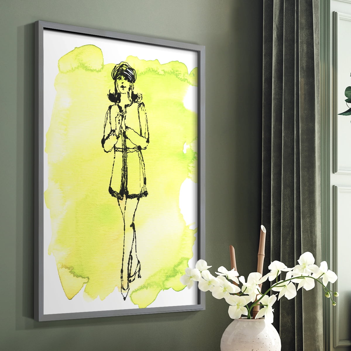 60's Fab I in Paper Solid Wood 22 x 28 Framed Print