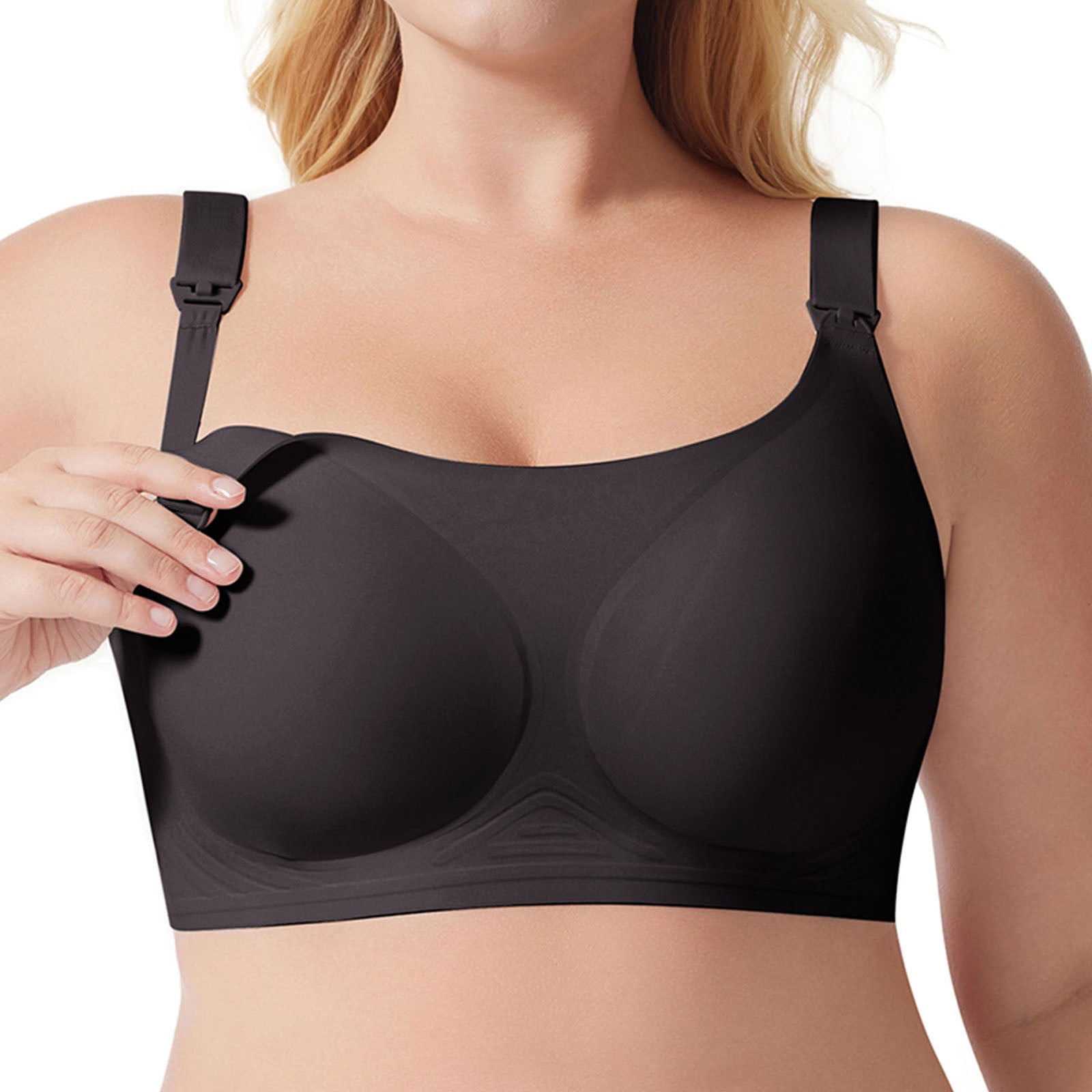 Bras for Women,Lightweight Comfort Maternity Nursing Bra with Adjustable Support for Breastfeeding,Sports Bras for Women,Black,M