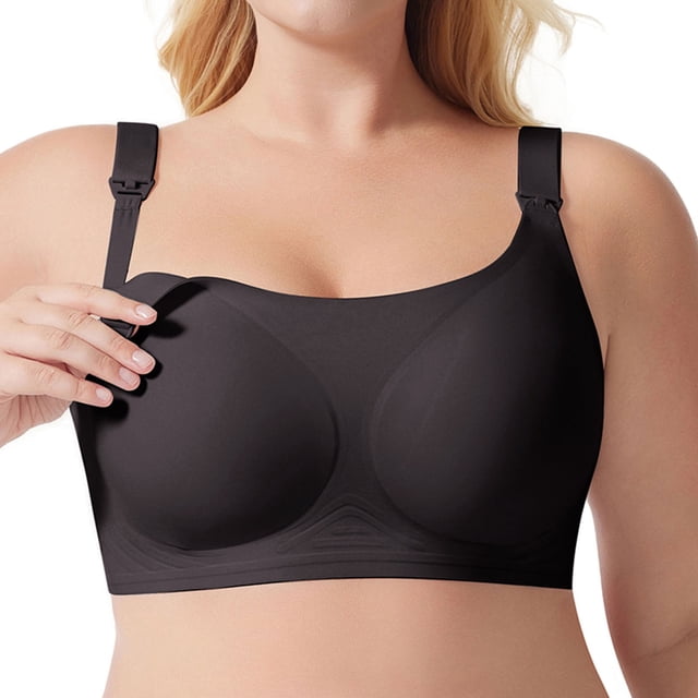 Bra for Women Lightweight Solid Color Adjustable Strap Nursing Maternity Bra with Supportive Design for Everyday Comfort