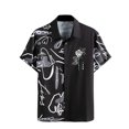 thumbnail image 3 of Camisa hawaiana con estampado de ovni y cohete para hombres y mujeres, blusa con estampado 3D de abstracción artística, camisas hawaianas holgadas de manga corta con solapa para niños, 3 of 5