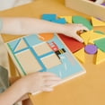 thumbnail image 6 of Melissa & Doug Beginner Wooden Pattern Blocks Educational Toy With 5 Double-Sided Scenes and 30 Shapes, 6 of 10