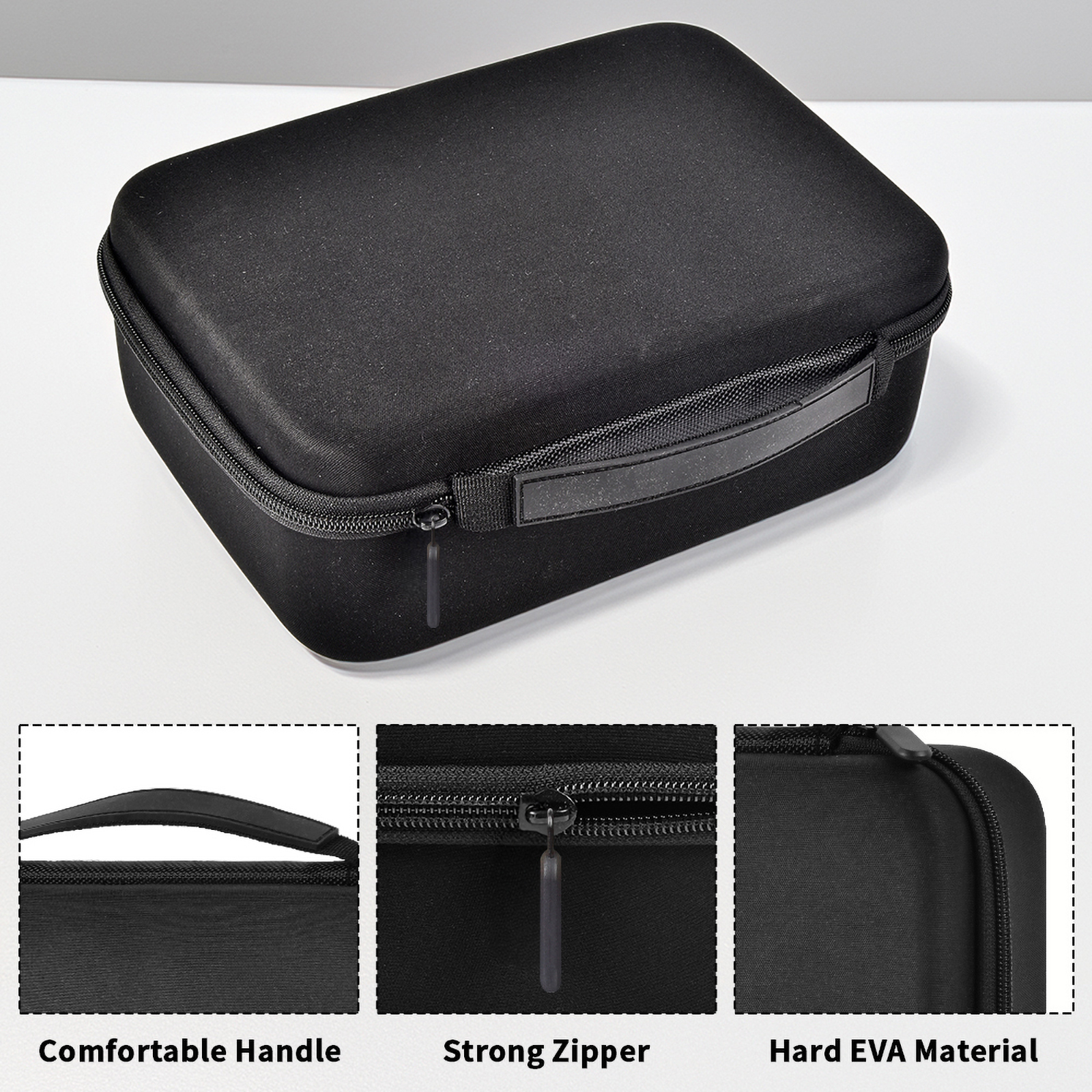 Case for DYMO LetraTag LT-100H Handheld Label Maker Machine, with Mesh Pocket for Accessories- Black (Only Case)