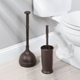 thumbnail image 3 of Set de desatascador y escobilla para inodoro mDesign Hyde Bronze, 3 of 9