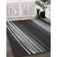 thumbnail image 3 of Ahgly Company Machine Washable Indoor Round Transitional Charcoal Black Area Rugs, 3' Round, 3 of 7