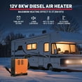 thumbnail image 5 of Rocita 12V 8KW Portable and Convenient Integrated Parking Diesel Air Heater All-in-one Single Hole with Remote Control LCD Monitor Orange, 5 of 8