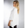 thumbnail image 3 of DARING DIVA Women's Stylish Turtleneck Drop Sleeve Sweater XS White, 3 of 7