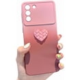 thumbnail image 7 of Compatible with Samsung Galaxy S21 Plus Cute 3D Love Heart Phone Case,Luxury Gradient Case Women Full Camera Lens Protection Soft Shockproof Bumper Cover (c, Samsung Galaxy S21 Plus), 7 of 7