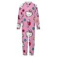 thumbnail image 4 of Hello Kitty Hooded Union Suit Pajama Soft Comfy PJs Sleepwear, 4 of 7